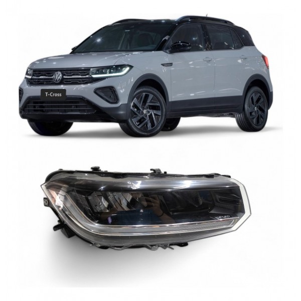 Farol Direito Volkswagen Tcross 2024 2025 Full Led Original Direito/passageiro