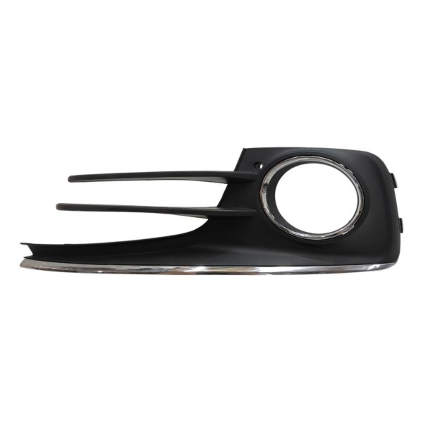 Moldura Esquerda Parachoque Milha Vw Fox Spacefox 2015 2018 Preto/cromado Esquerdo