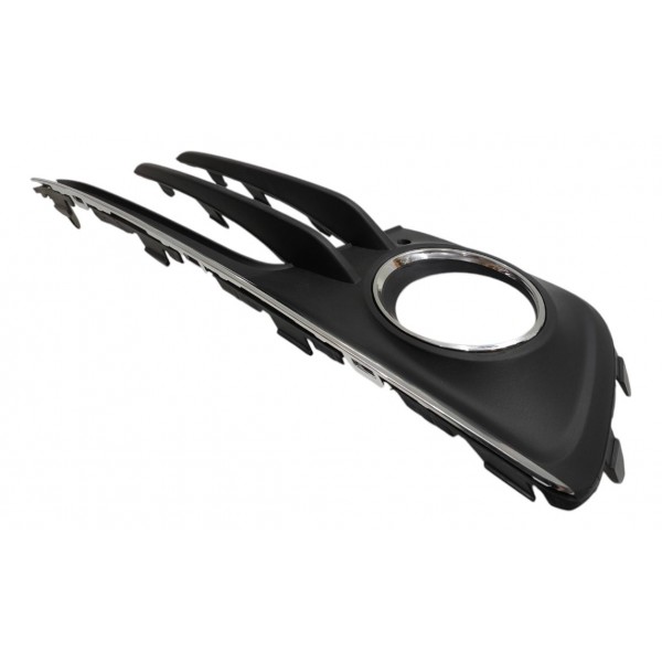 Moldura Esquerda Parachoque Milha Vw Fox Spacefox 2015 2018 Preto/cromado Esquerdo