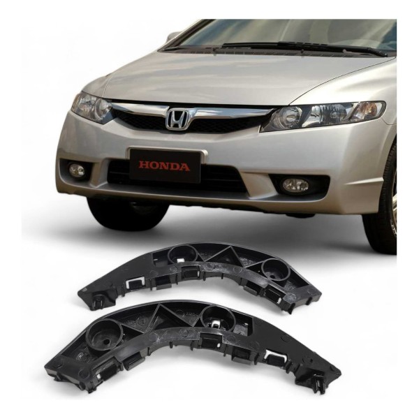 Par Guia Suporte Parachoque Dianteiro Civic 2007 2008 A 2011