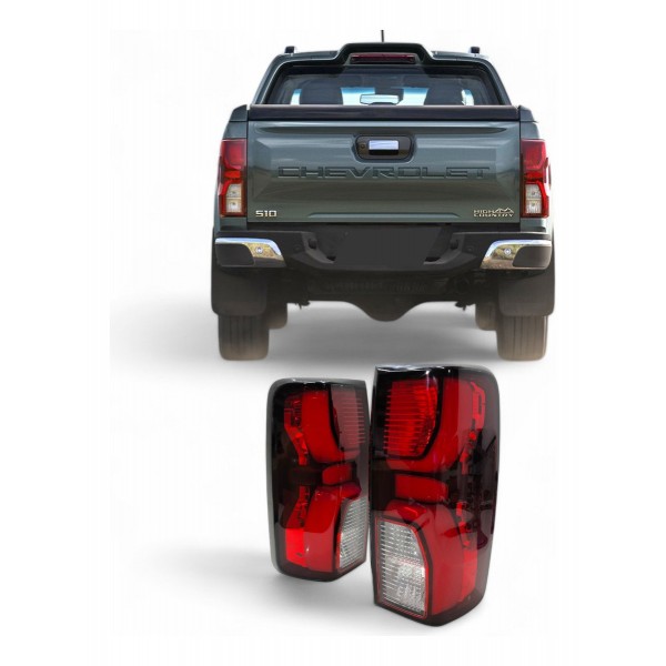 Par Lanterna Chevrolet S10 2024 2025 Led Original Ambos Lados Vermelho