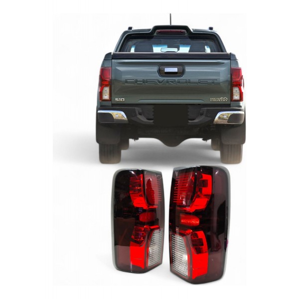 Par Lanterna Chevrolet S10 Lt Ltz 2024 2025 Sem Led Original Ambos Lados Vermelho