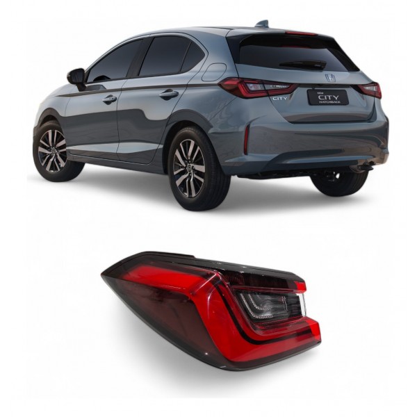 Lanterna Esquerda Honda City 2023 2024 2025 Led Hatch Esquerdo/motorista Vermelho