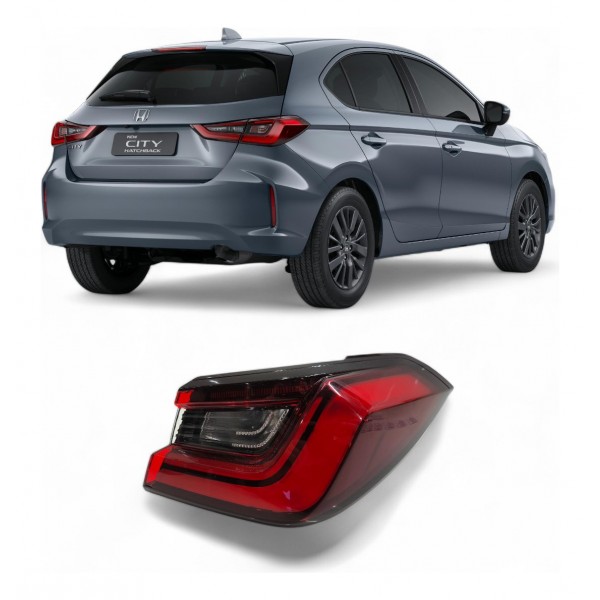 Lanterna Direita Honda City 2023 2024 2025 Led Hatch Esquerdo/motorista Vermelho