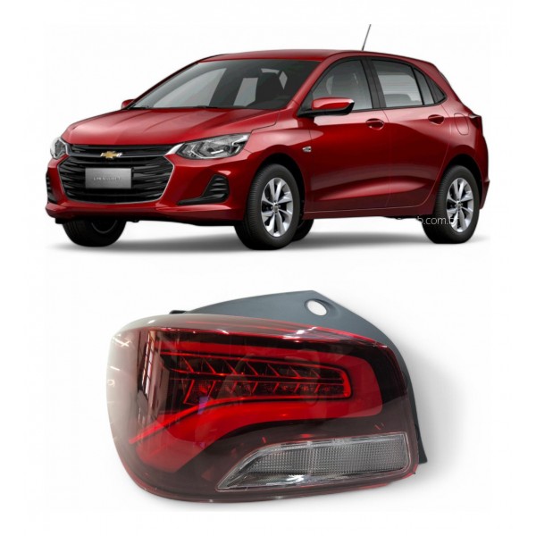 Lanterna Esquerda Onix Hatch 2020 2021 2022 A 2024 Com Led Esquerdo/motorista Vermelho