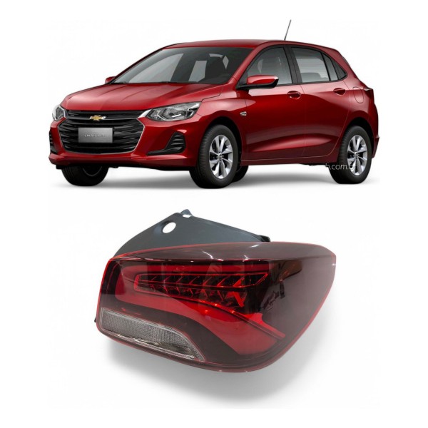Lanterna Direita Onix Hatch 2020 2021 2022 2023 2024 Com Led Direito/passageiro Vermelho