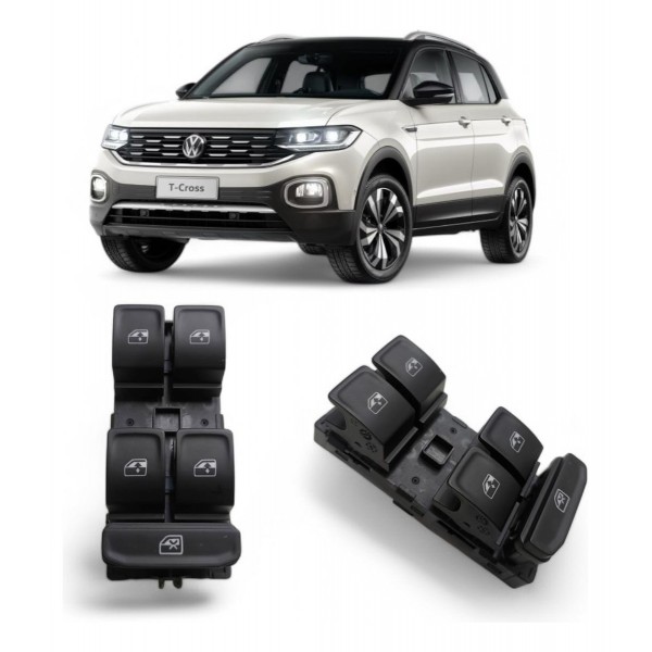 Botão Vidro Porta Esquerda Tcross Golf Jetta 2016 2017 2018