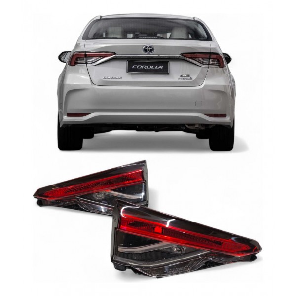 Par Lanterna Toyota Corolla Tampa 2020 2021 A 2023 Sem Led Ambos Lados Vermelho