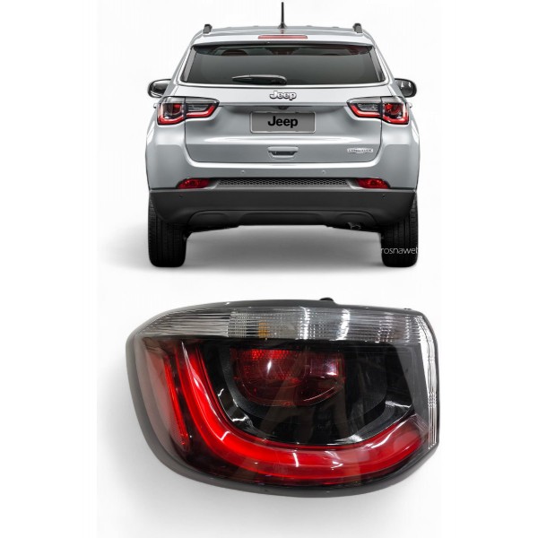 Lanterna Esquerda Jeep Compass 2017 2018 2019 A 2021 Led Esquerdo/motorista Vermelho