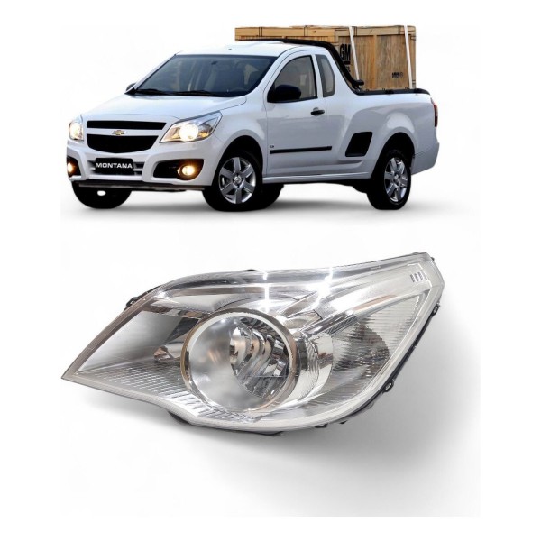 Farol Esquerda Agile Montana 2010 2012 2013 A 2021 Detalhe Esquerdo/motorista